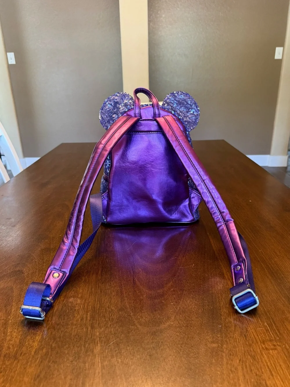 Loungefly Disney Parks Purple Potion Sequin Mini Backpack